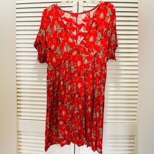Red Longhorn Mini Dress